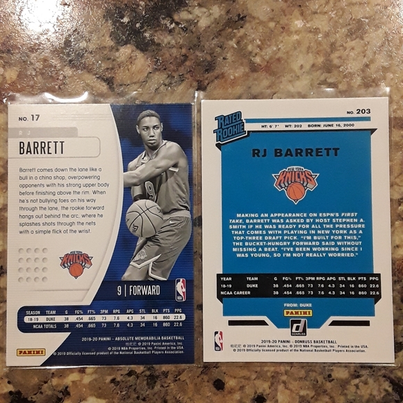 RJ Barrett Rookie Cards - Picture 2 of 2